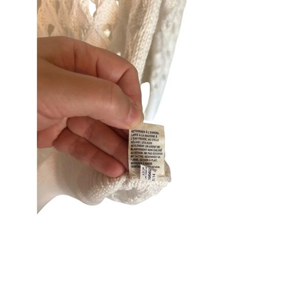 American Eagle cream open knit sweater medium‎ cotton fall layering pullover top - Picture 6 of 7